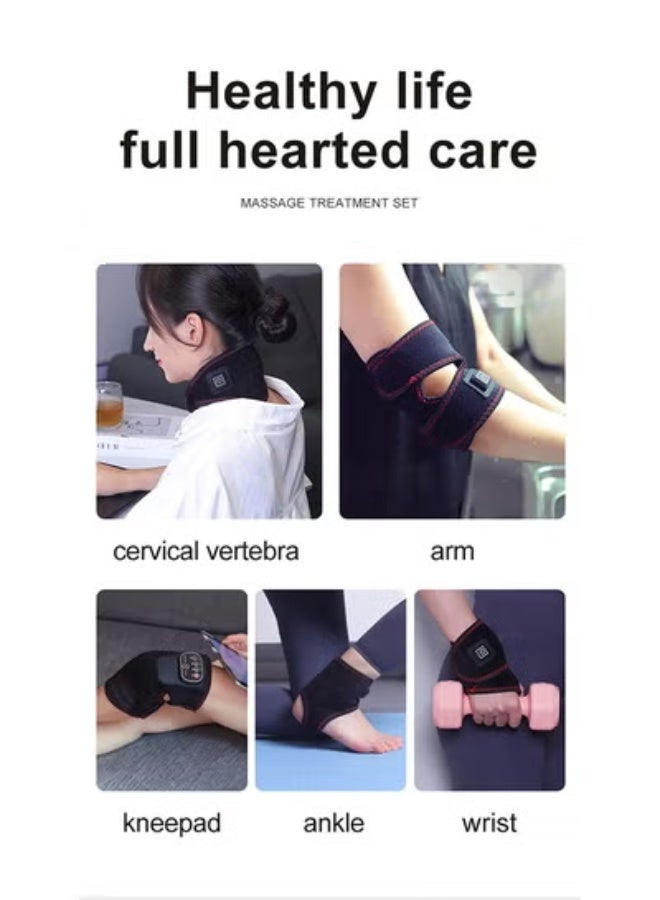 مدلك الكاحل العلاجي بالتسخين لتخفيف ضغط المفاصل، لفافة كاحل كهربائية مع 3 مستويات للحرارة، قابلة لإعادة الشحن من النوع C، تشغيل بزر واحد - Image 5